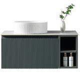 Astini Flauto 800mm Wall Hung Vanity W/ Side Storage & LH Counter Top