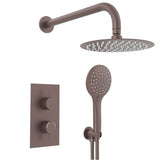 Astini Brushed Bronze Round Concealed Thermostatic Shower Kit