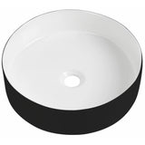 Astini Orca 400 Black/White Round Countertop Basin
