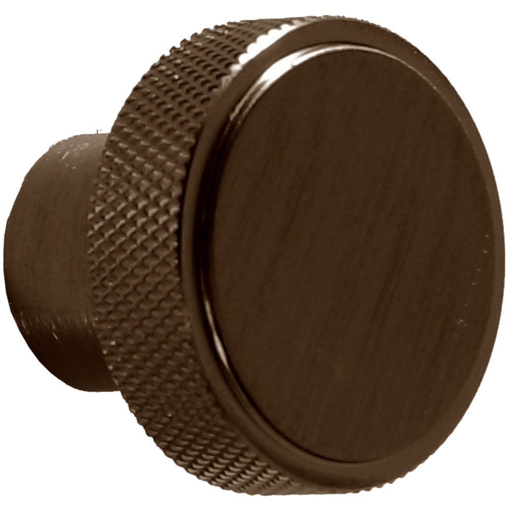 Astini Knurled Brushed Bronze Round Handle