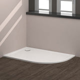 Astini White Offset Quad Low Profile Shower Tray RH 1200x900mm