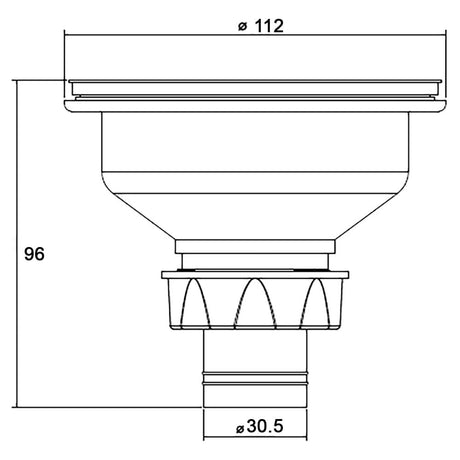 Astini 90mm Gunmetal Basket Strainer Waste