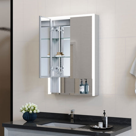 Astini Poppy Double Door White 150mm LED Mirror Cabinet