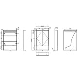 Astini Poppy Double Door White 150mm LED Mirror Cabinet