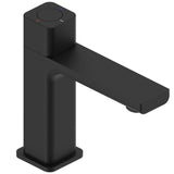 Astini Quadrado Matte Black Square Push Button Basin Mixer Tap & Waste