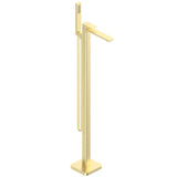 Astini Quadrado Brushed Brass Square Freestanding Bath Tap & Shower Mixer