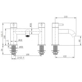 Astini Redondo Brushed Bronze Round Eco Deck Mounted Bath Filler Tap