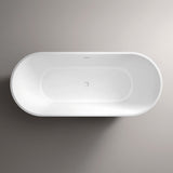 Astini Amalfi Gloss White Freestanding Bath Tub & Waste