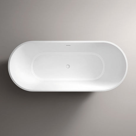 Astini Amalfi Gloss White Freestanding Bath Tub & Waste