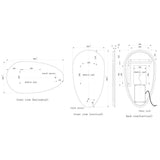 Astini Jacob Teardrop White 500mm LED Tuch Mirror