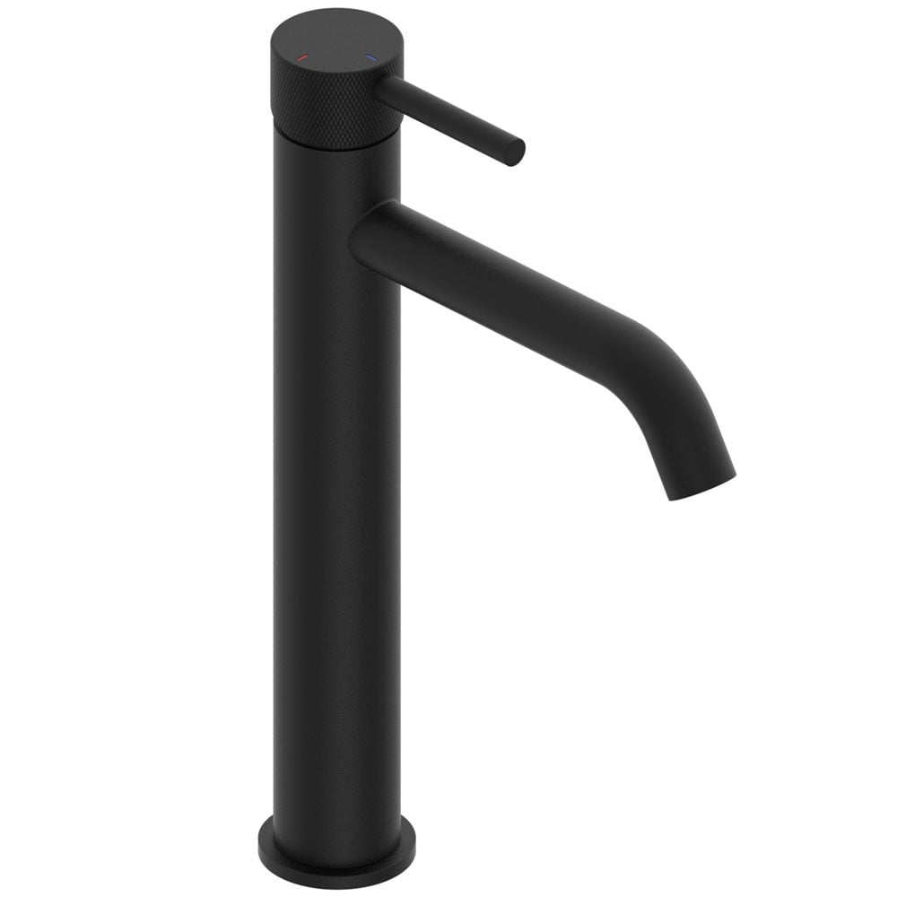 Astini Redondo Matte Black Round Tall Eco Basin Mixer Tap
