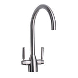 Astini Rumba Brushed Steel Twin Lever Kitchen Sink Mixer Tap AK147BS
