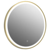Astini Rosie Brushed Brass 600x39mm Round LED Touch Mirror