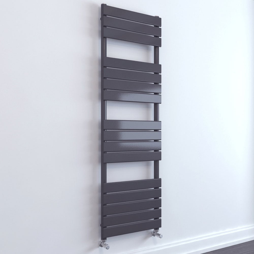 Astini Queenstown Black 1600x600mm Designer Radiator Towel Rail