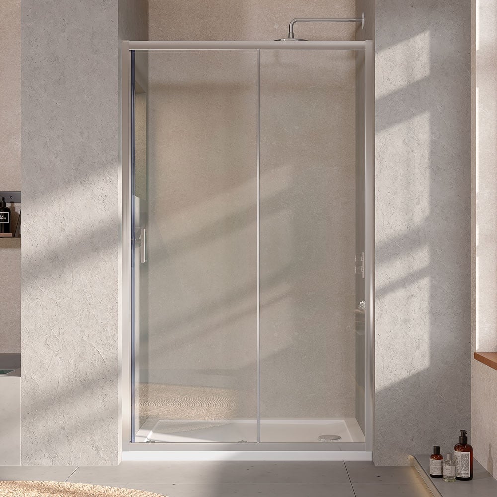 Astini Chrome Profiles Sliding Shower Door 1100mm