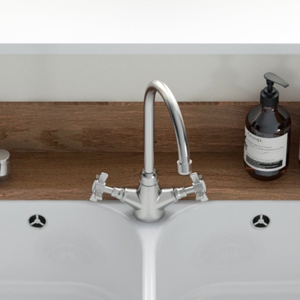 Astini Victoria Kitchen Sink Mono Mixer Tap with Chrome, Brushed Nickel, and Brushed Brass Finishes