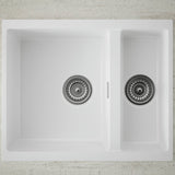 Astini Dante 1.5 Bowl Ceramic White Reversible Undermount Kitchen Sink & Waste