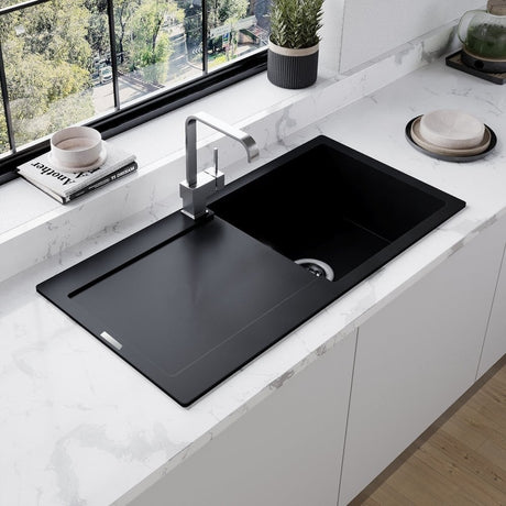 Astini Quadro XL 1.0 Bowl Granite Kitchen Sink & Cosmo 5E Tap Set