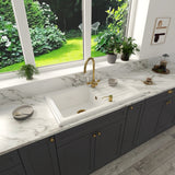 Astini Lago 100 1.0 Bowl Fireclay Ceramic Kitchen Sink with Waste & Overflow