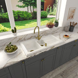 Astini Lago 150 1.5 Bowl Fireclay Ceramic Kitchen Sink with Waste & Overflow
