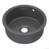 Astini Round Inset/Undermount 460 2.0 Bowl Matt Black Ceramic Kitchen Sink with Waste & Overflow