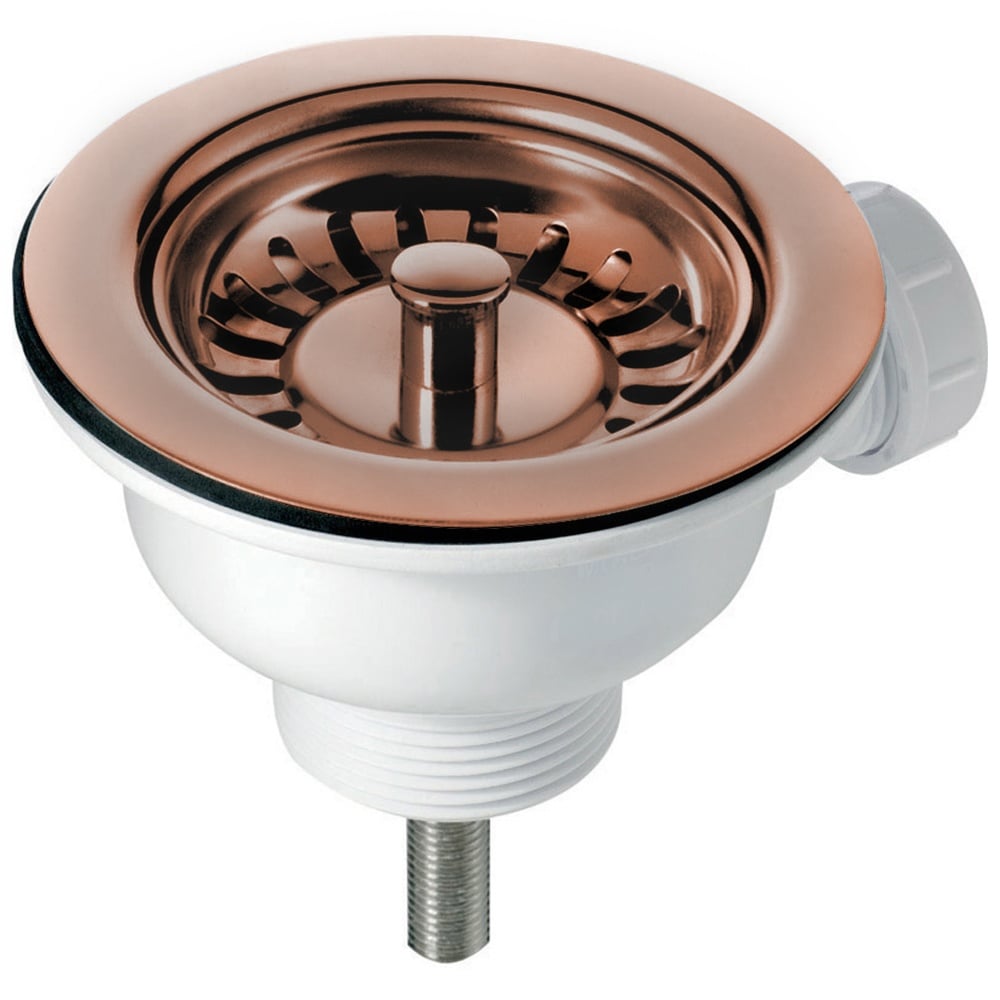 Astini Round Inset/Undermount 460 1.0 Bowl White Ceramic Kitchen Sink with Waste & Overflow