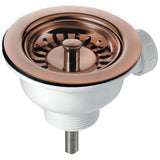 Astini Round Inset/Undermount 460 1.0 Bowl White Ceramic Kitchen Sink with Waste & Overflow