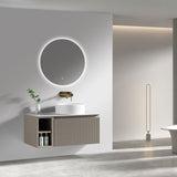 Astini Flauto 800mm Wall Hung Vanity Unit W/ Side Storage & RH Counter Top