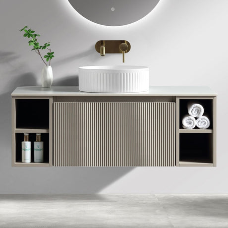 Astini Flauto 1000mm Wall Hung 2 Side Storage Vanity Unit With Counter Top