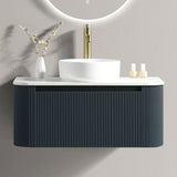 Astini Flauto 870 Curved Corner Wall Hung Vanity Unit & Sintered Stone Counter Top