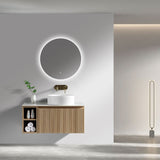 Astini Flauto 800mm Wall Hung Vanity Unit W/ Side Storage & RH Counter Top
