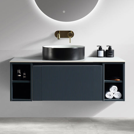 Astini Flauto 1000mm Wall Hung 2 Side Storage Vanity Unit With Counter Top