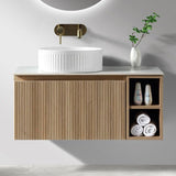 Astini Flauto 800mm Wall Hung Vanity W/ Side Storage & LH Counter Top