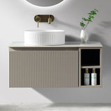 Astini Flauto 800mm Wall Hung Vanity W/ Side Storage & LH Counter Top
