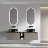 Astini Flauto 1400mm Wall Hung Double Vanity W/ Storage Box & Counter Top