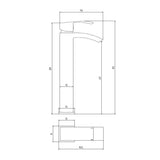 Astini Brecon Freestanding Chrome Mono Bathroom Basin Tap TIS5059