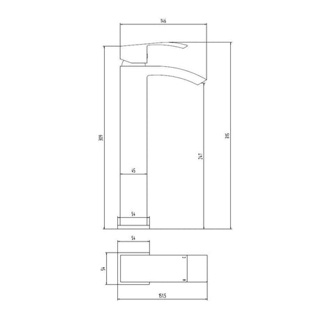 Astini Brecon Freestanding Chrome Mono Bathroom Basin Tap TIS5059