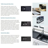 Astini Gianni Compact 1.0 Bowl Granite Kitchen Sink & Waste