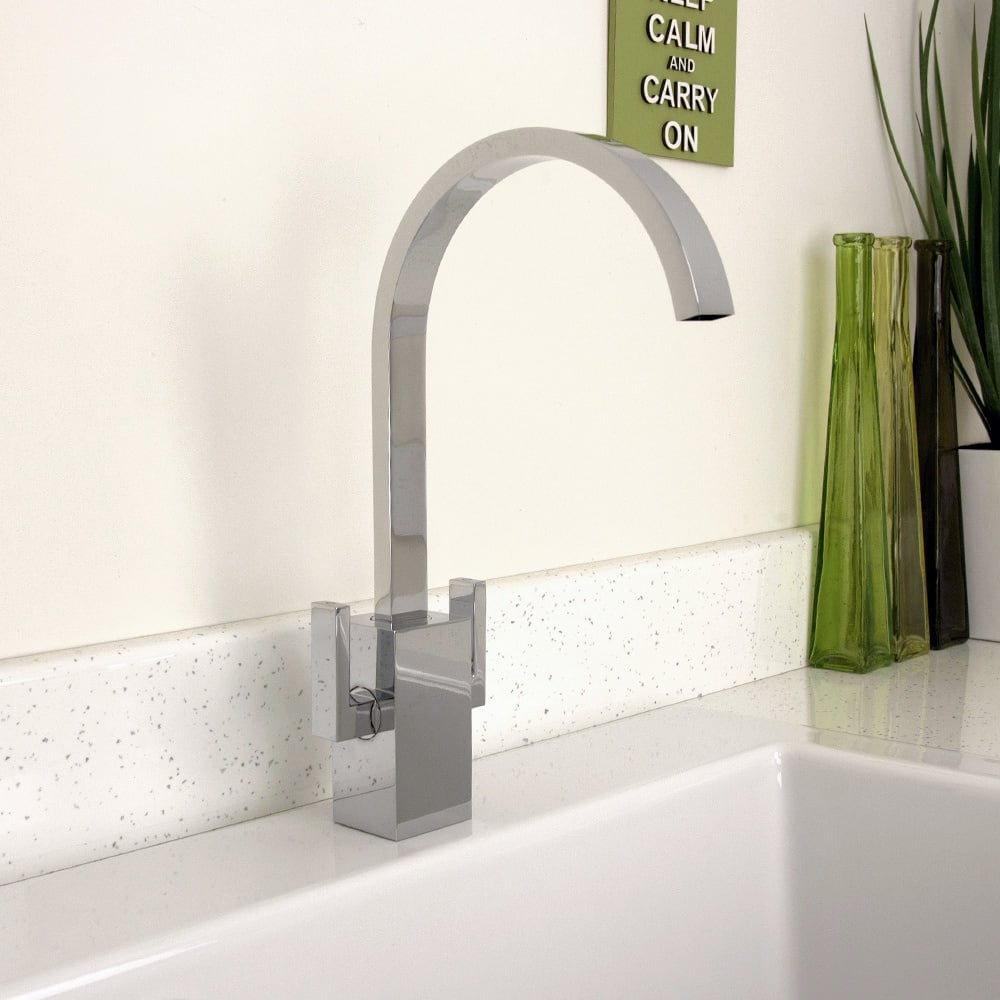 Astini Metropolitan Chrome Twin Lever Kitchen Sink Mixer Tap HK49