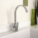 Astini Metropolitan Chrome Twin Lever Kitchen Sink Mixer Tap HK49