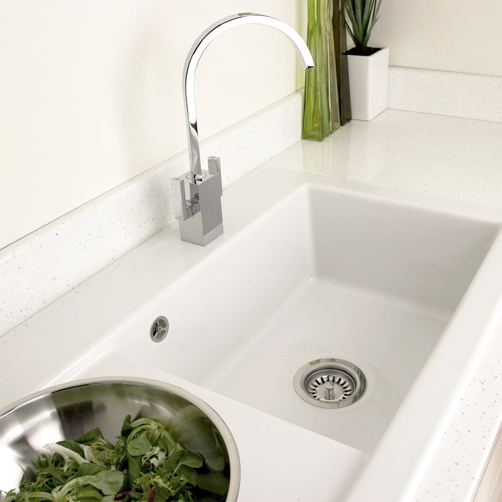 Astini Metropolitan Chrome Twin Lever Kitchen Sink Mixer Tap HK49