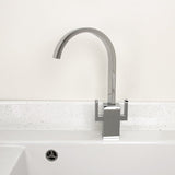 Astini Metropolitan Chrome Twin Lever Kitchen Sink Mixer Tap HK49