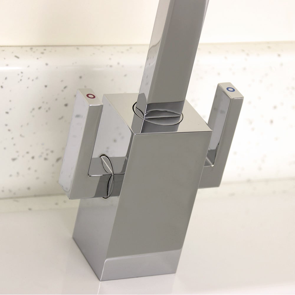 Astini Metropolitan Chrome Twin Lever Kitchen Sink Mixer Tap HK49