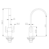 Astini Metropolitan Chrome Twin Lever Kitchen Sink Mixer Tap HK49
