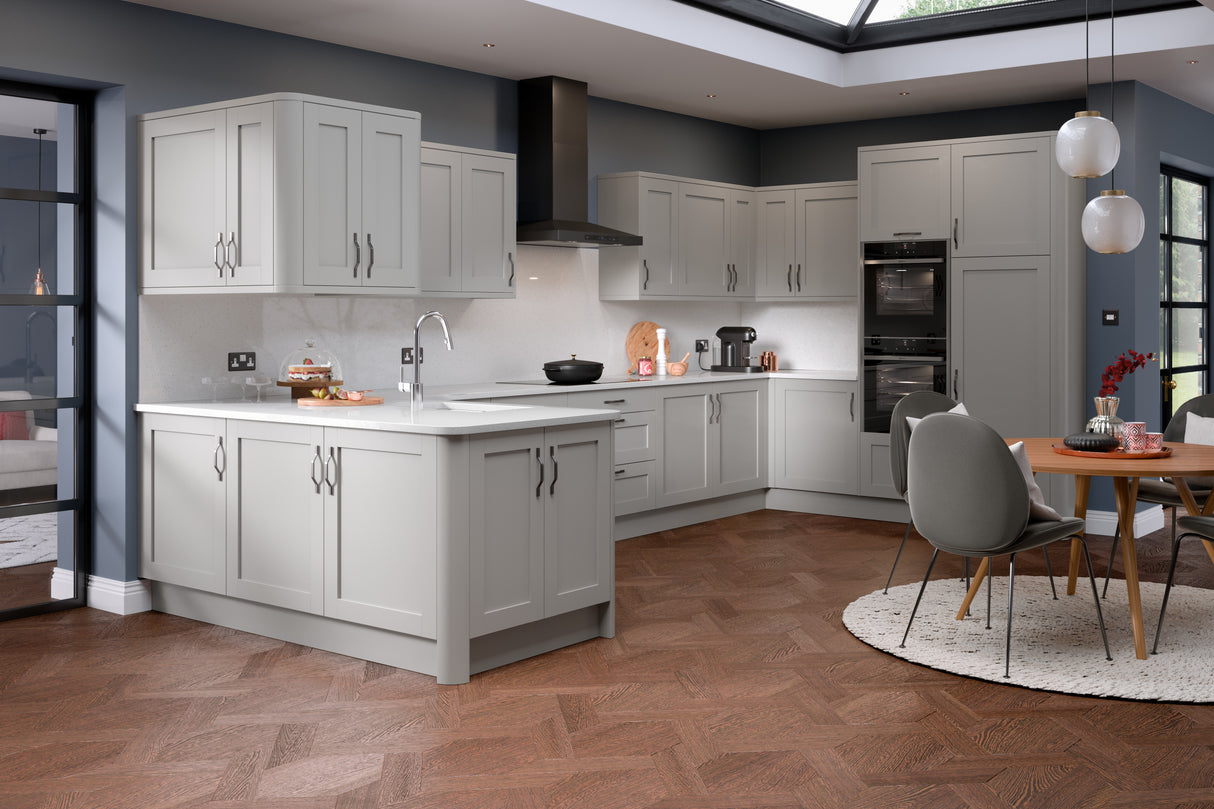 Rivington Shaker Stone Grey Supermatt- Replacement Kitchen Doors (495mm High)