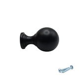 M4TEC Black Round Knob Handle – VG9 Series (25mm Cabinet, Drawer & Cupboard Knob)