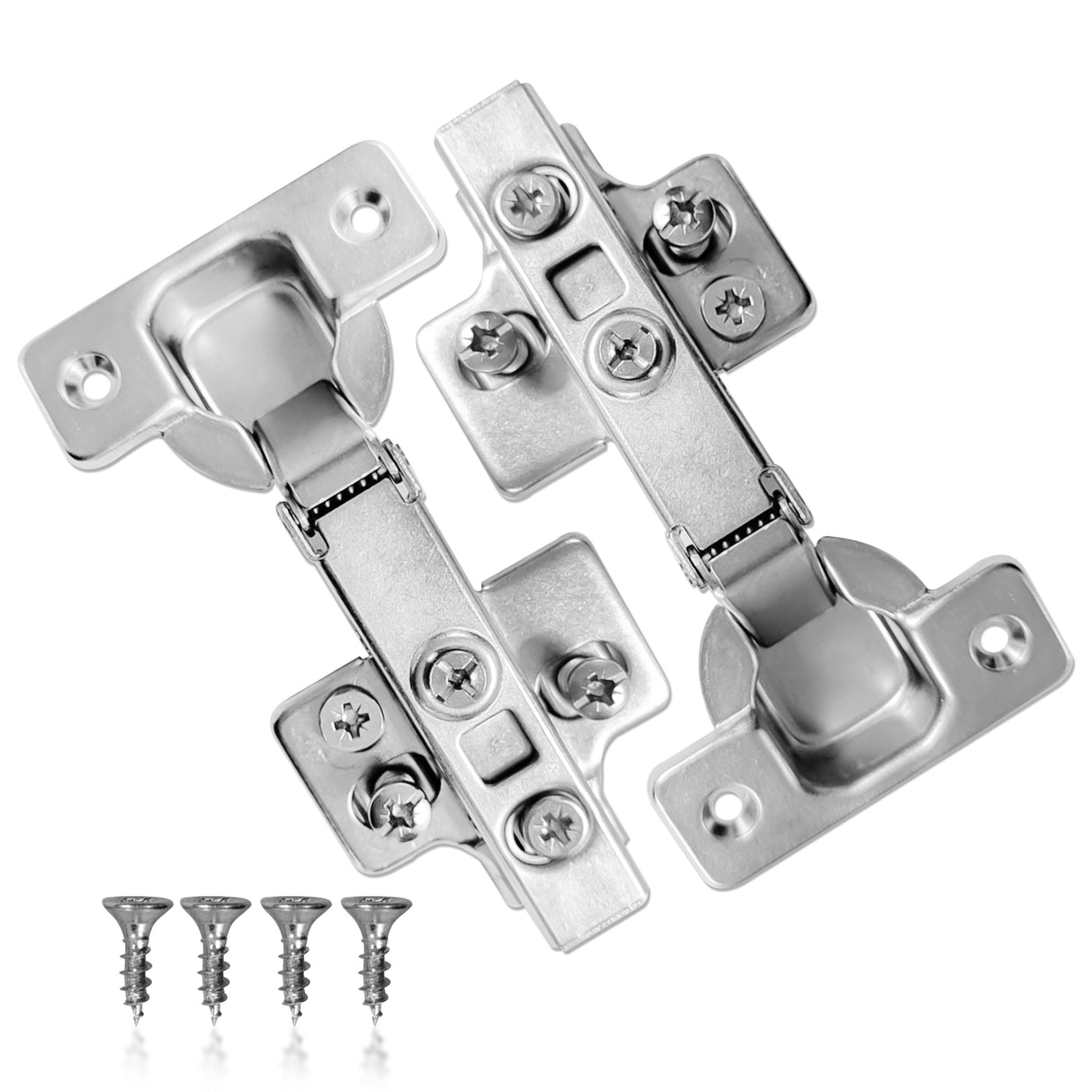 20 PACK 110 Degree Full Overlay Soft Close Kitchen Cabinet Door Hinges Adjustable Inc Backplates