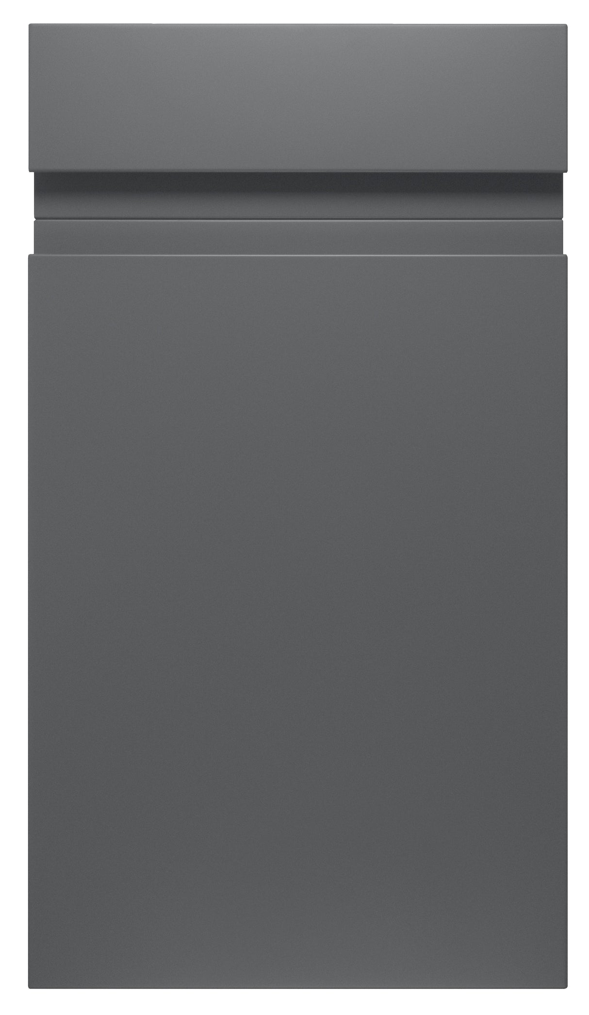 Larissa Handle Less Dust Grey Matt J Pull- Replacement Kitchen Doors (980mm High)