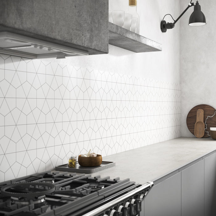 Wilsonart Alloy Geometry Aluminium Feature Kitchen Splashback