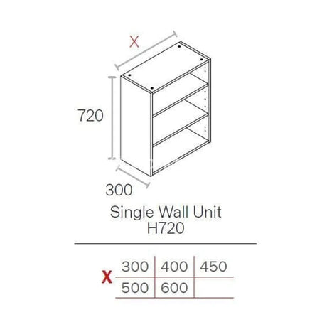 450mm Kitchen Wall Cabinet  White